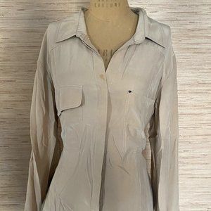%100 Silk Tan Blouse